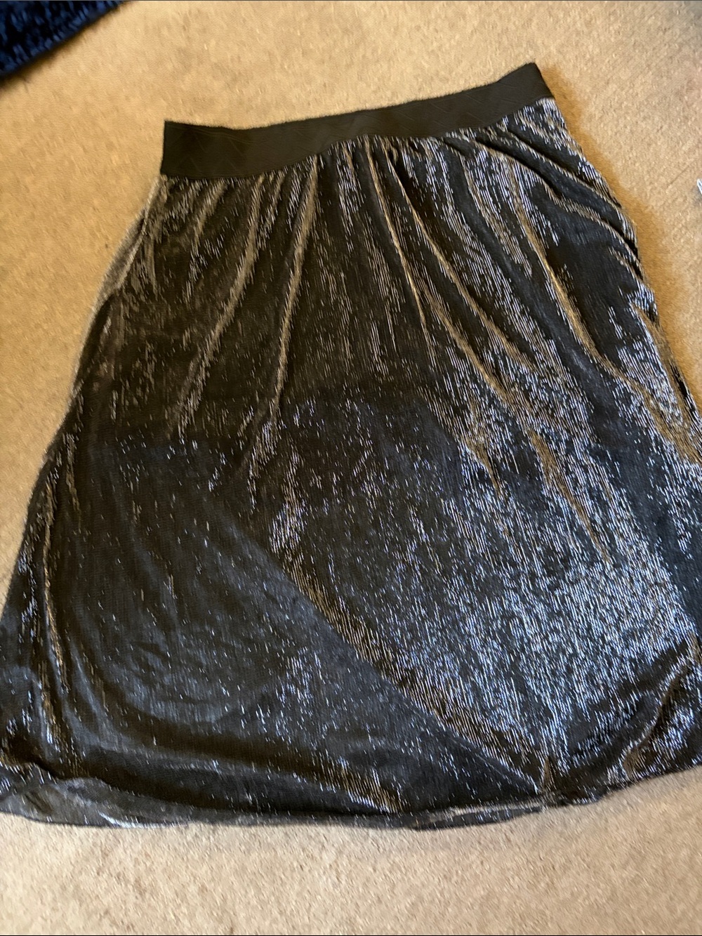 LuLaRoe Black Metallic Skirt